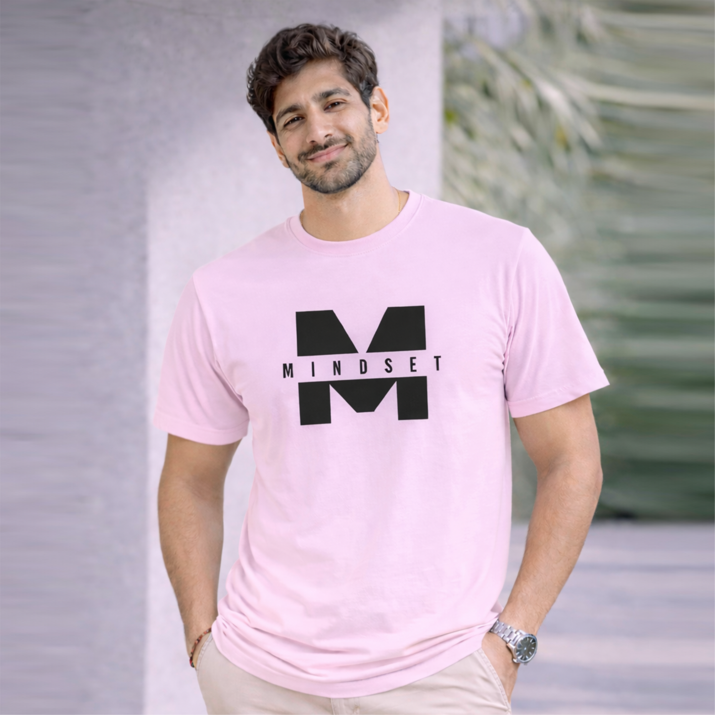 Bhokals "Mindset" Printed Round Neck, Cotton, Super Soft T-Shirt