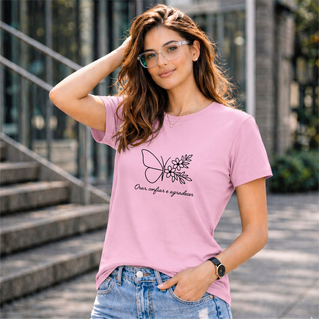 BHOKALS "Butterfly Bloom" Printed Women Cotton T-Shirt | Round Neck | Super Soft | Regular Fit