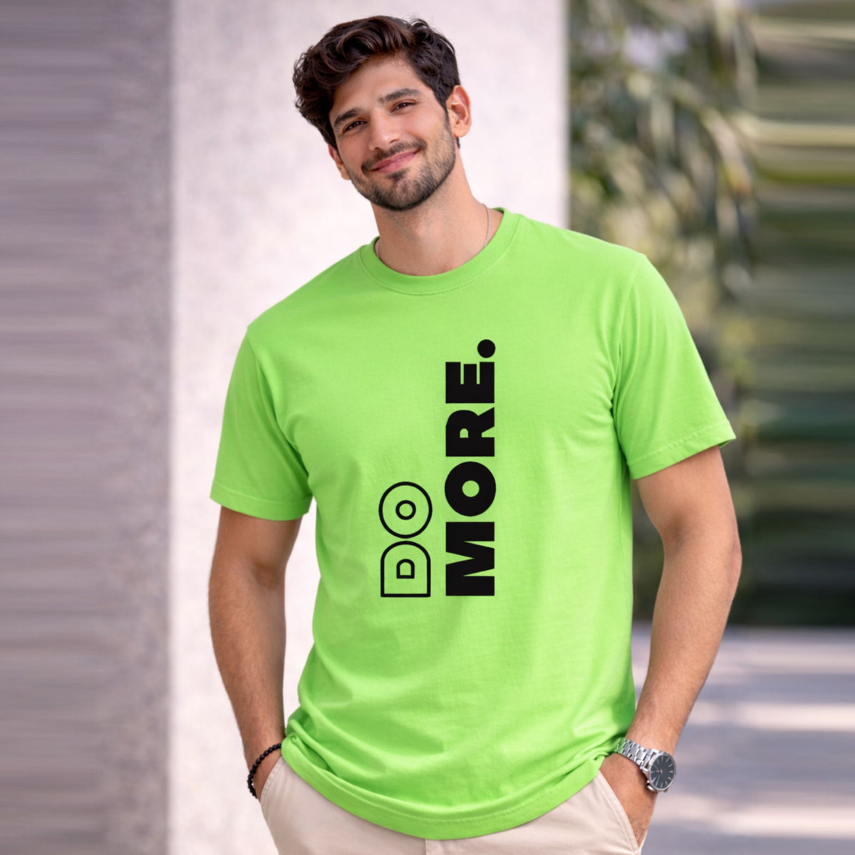 Bhokals "Do More" Printed, Round Neck, Cotton, Super Soft T-Shirt