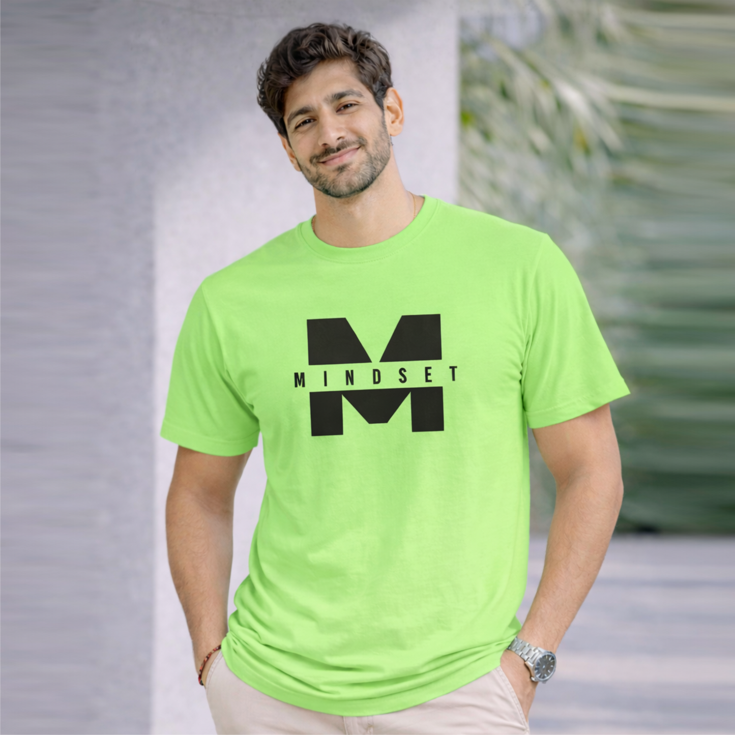 Bhokals "Mindset" Printed Round Neck, Cotton, Super Soft T-Shirt