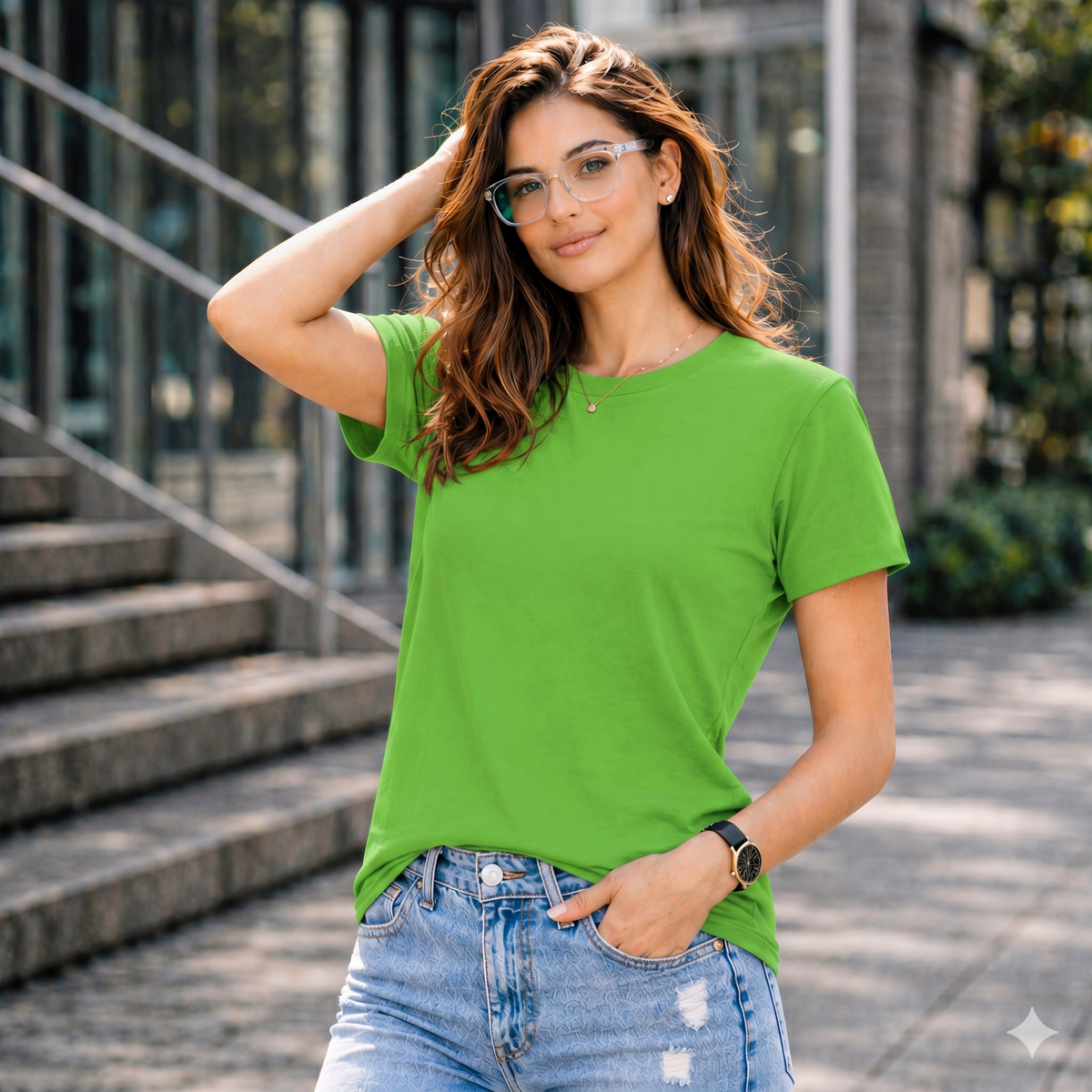 BHOKALS "Plain" Women Cotton T-Shirt | Round Neck | Super Soft | Regular Fit