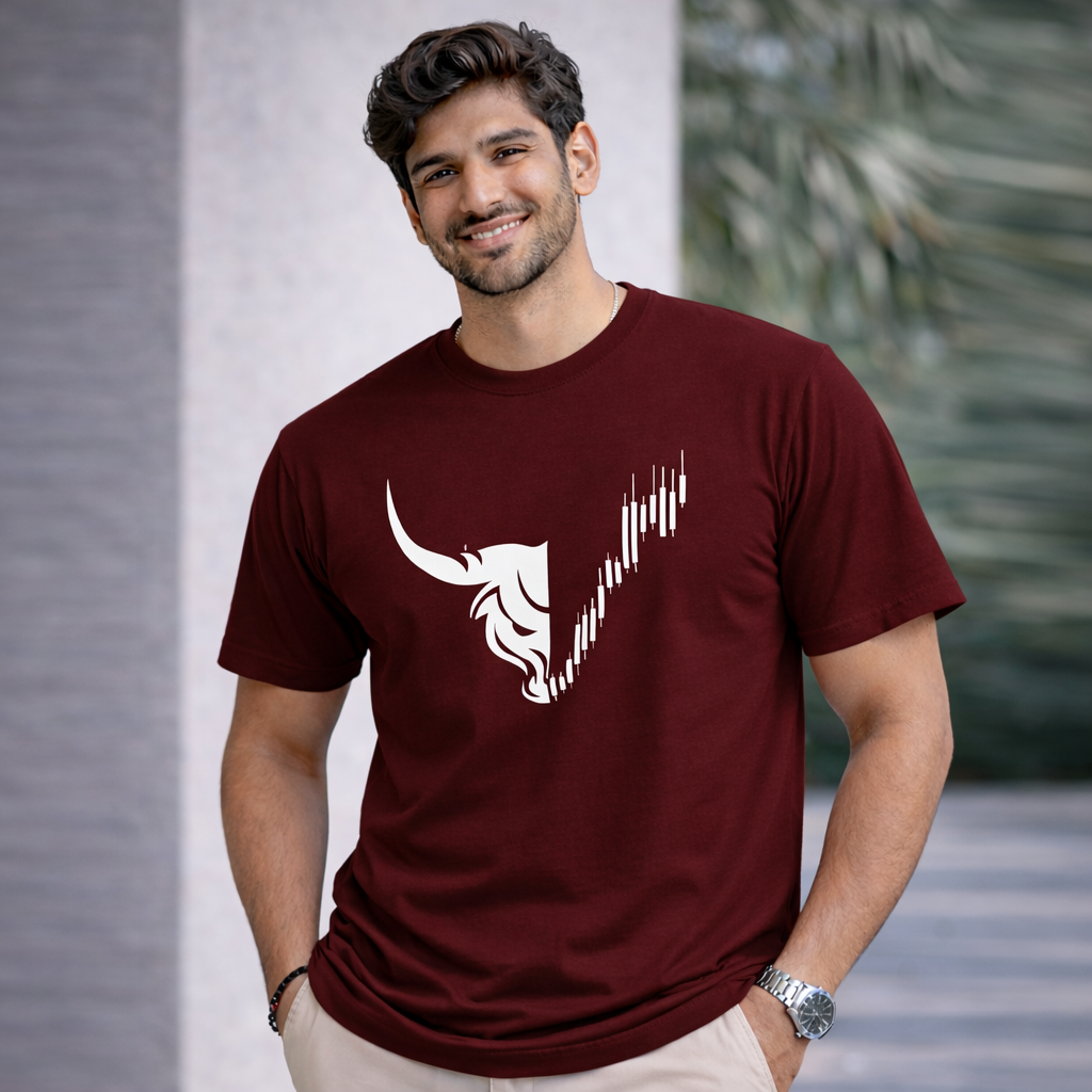 Bhokals "Bull Face" Printed, Round Neck, Cotton, Super Soft T-Shirt