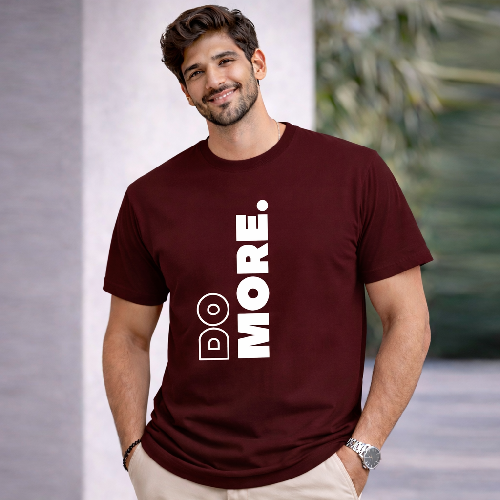 Bhokals " Do More " Printed, Round Neck, Cotton, Super Soft T-Shirt