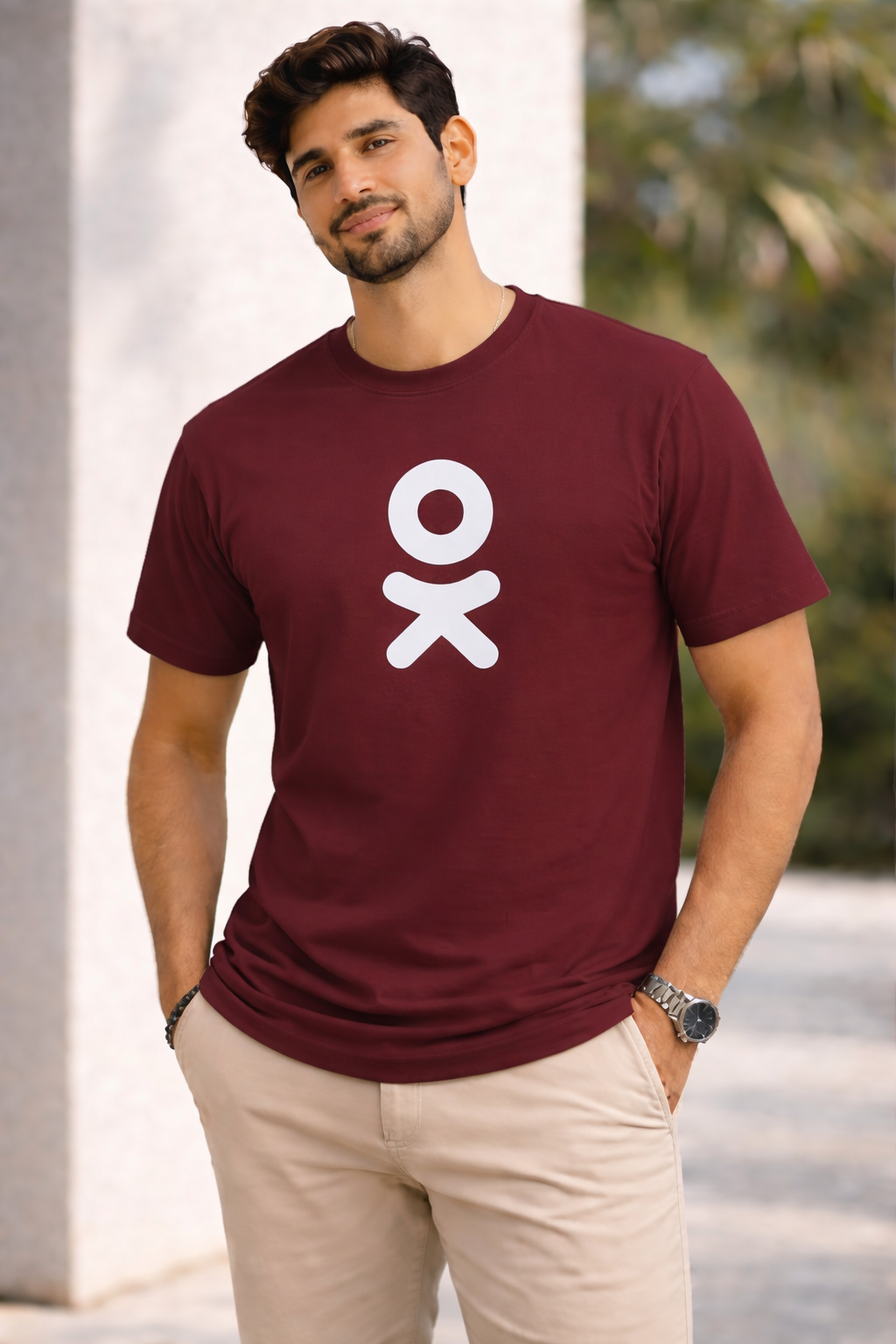 Bhokals " OK " Printed, Round Neck, Cotton, Super Soft T-Shirt