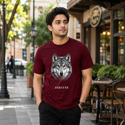 Bhokals Wolf Graphic Print  T-Shirt – Execute Edition