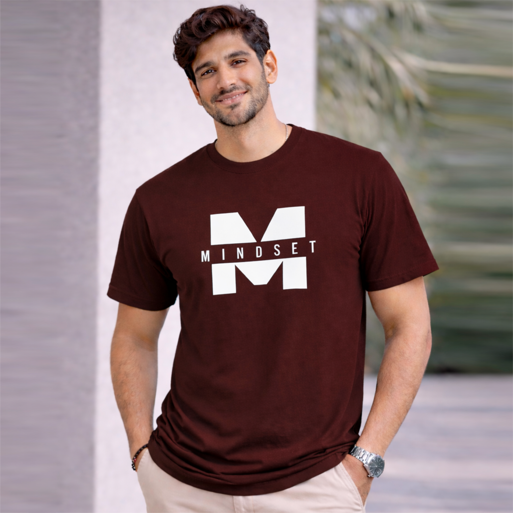 Bhokals "Mindset" Printed Round Neck, Cotton, Super Soft T-Shirt