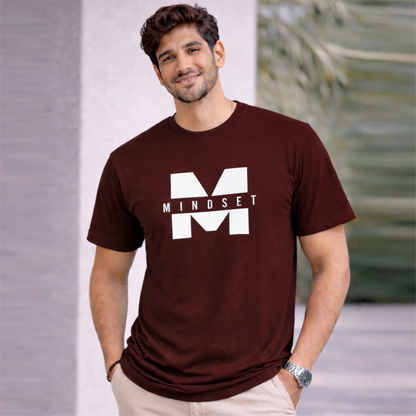 Bhokals "Mindset" Printed Round Neck, Cotton, Super Soft T-Shirt