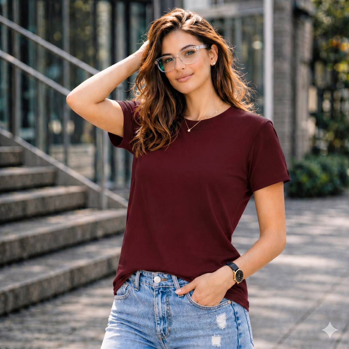 BHOKALS "Plain" Women Cotton T-Shirt | Round Neck | Super Soft | Regular Fit