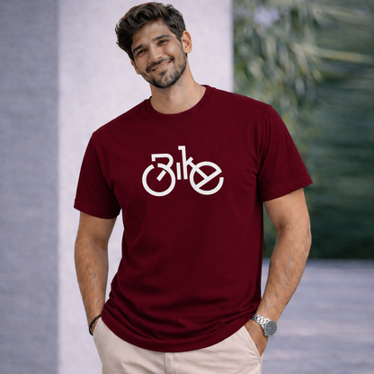 Bhokals "Bike" Printed, Round Neck, Cotton, Super Soft T-Shirt