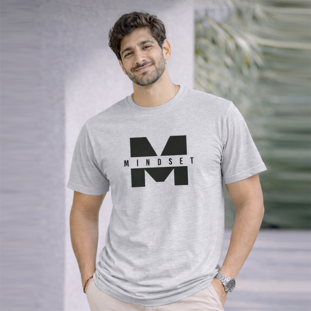 Bhokals "Mindset" Printed Round Neck, Cotton, Super Soft T-Shirt