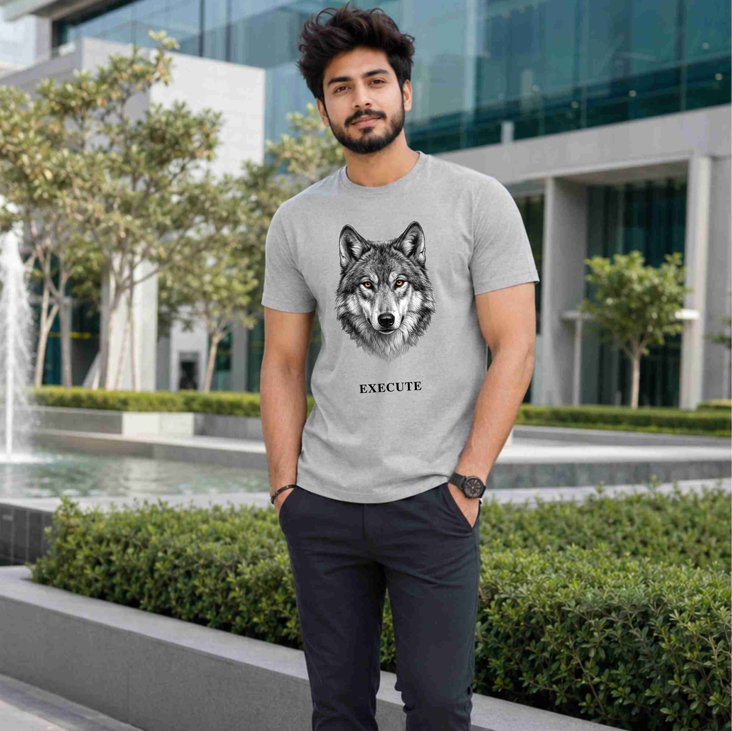 Bhokals Wolf Graphic Print  T-Shirt – Execute Edition