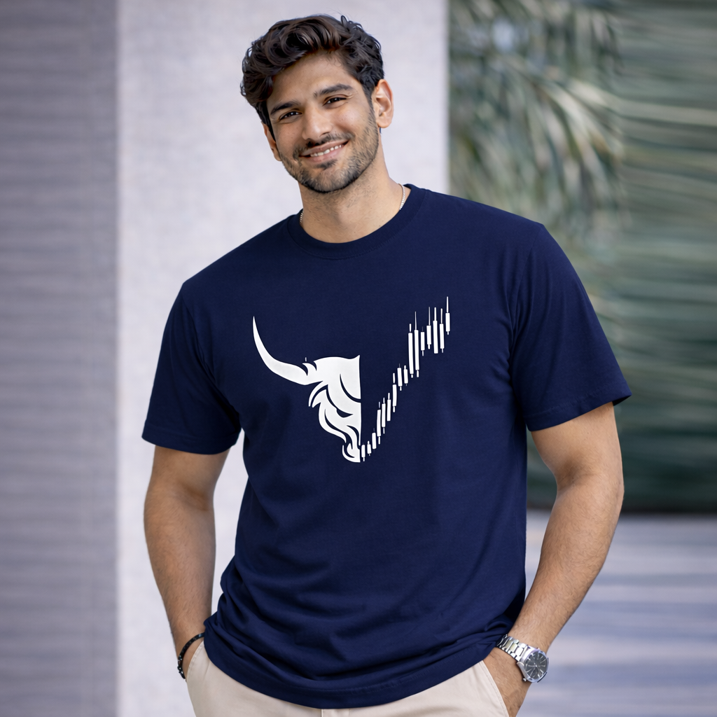 Bhokals "Bull Face" Printed, Round Neck, Cotton, Super Soft T-Shirt