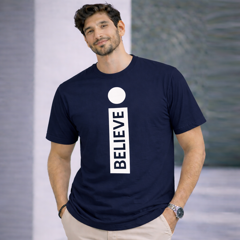 Bhokals " I Believe " Printed, Round Neck, Cotton, Super Soft T-Shirt