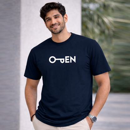 Bhokals "Open" Printed Round Neck, Cotton, Super Soft T-Shirt