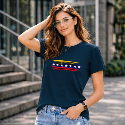 BHOKALS "StarWave" Printed Women Cotton T-Shirt | Round Neck | Super Soft | Regular Fit