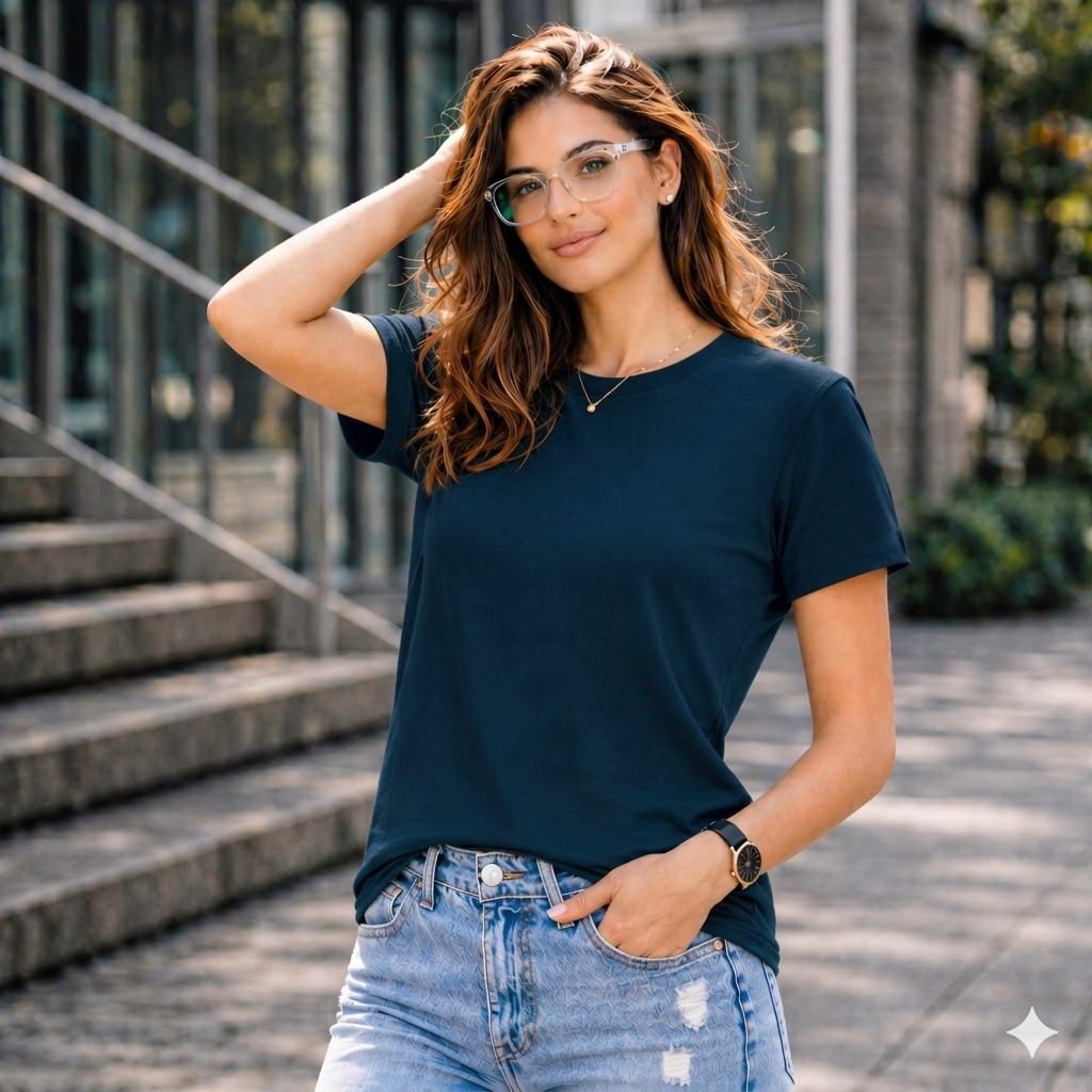 BHOKALS "Plain" Women Cotton T-Shirt | Round Neck | Super Soft | Regular Fit