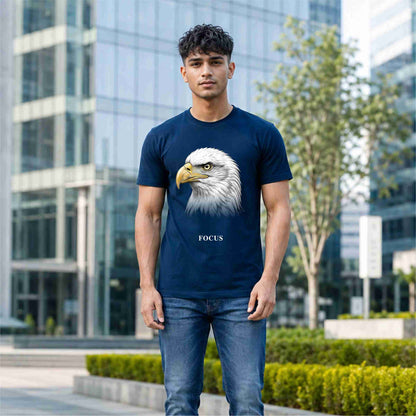 Bhokals Eagle Graphic Print  T-Shirt  – Focus