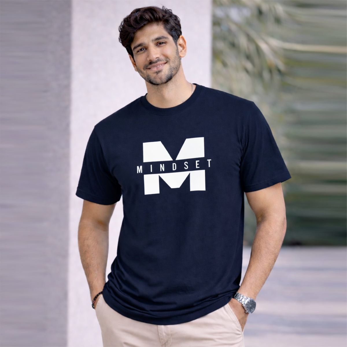 Bhokals "Mindset" Printed Round Neck, Cotton, Super Soft T-Shirt