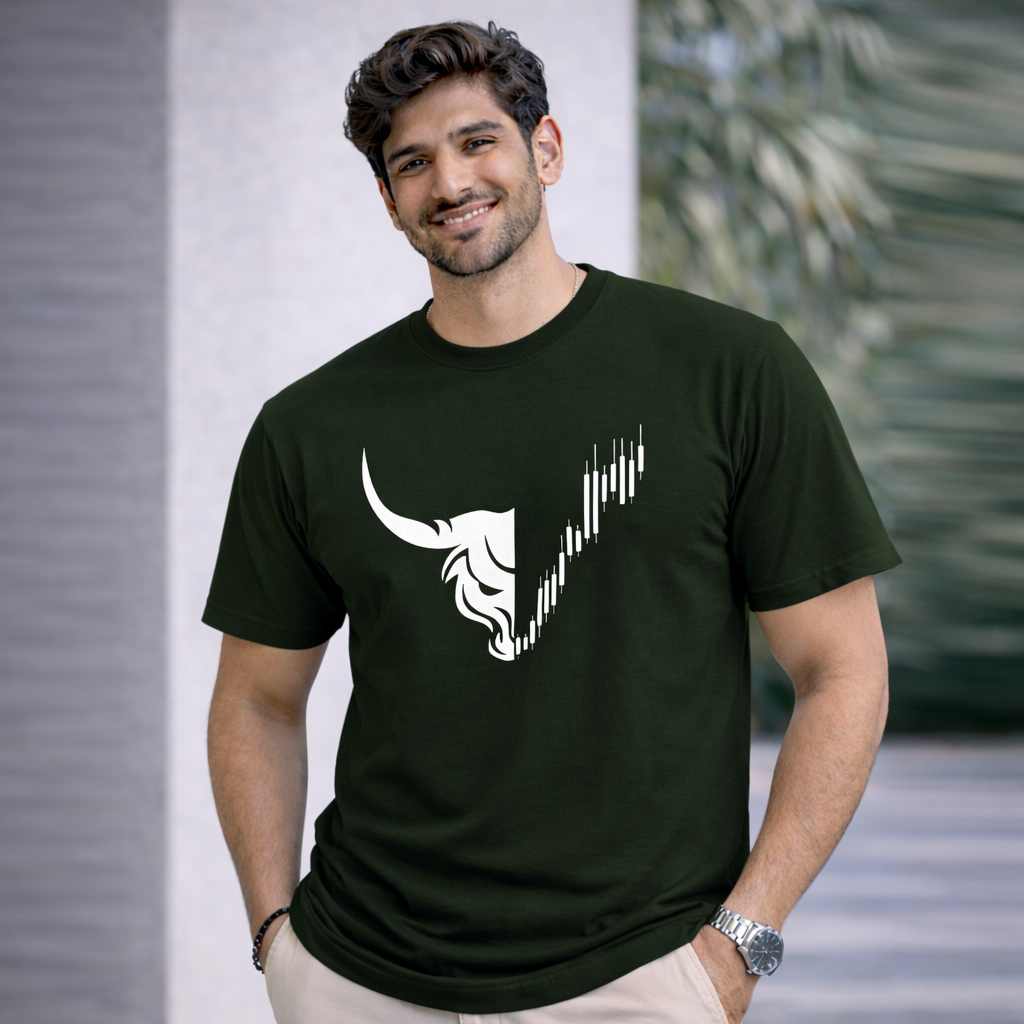 Bhokals "Bull Face" Printed, Round Neck, Cotton, Super Soft T-Shirt