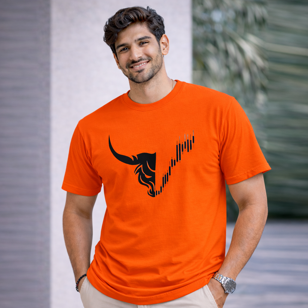 Bhokals " Bull Face " Printed, Round Neck, Cotton, Super Soft T-Shirt