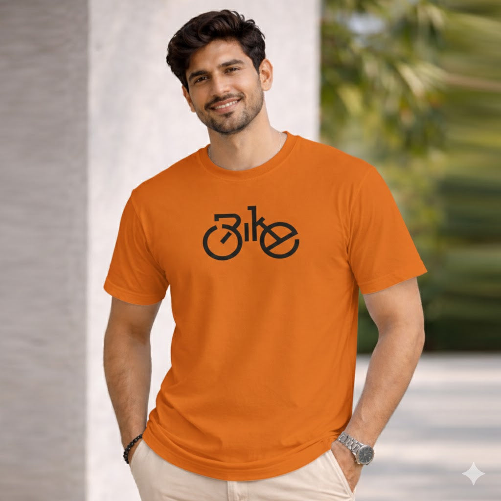 Bhokals " Bike " Printed, Round Neck, Cotton, Super Soft T-Shirt