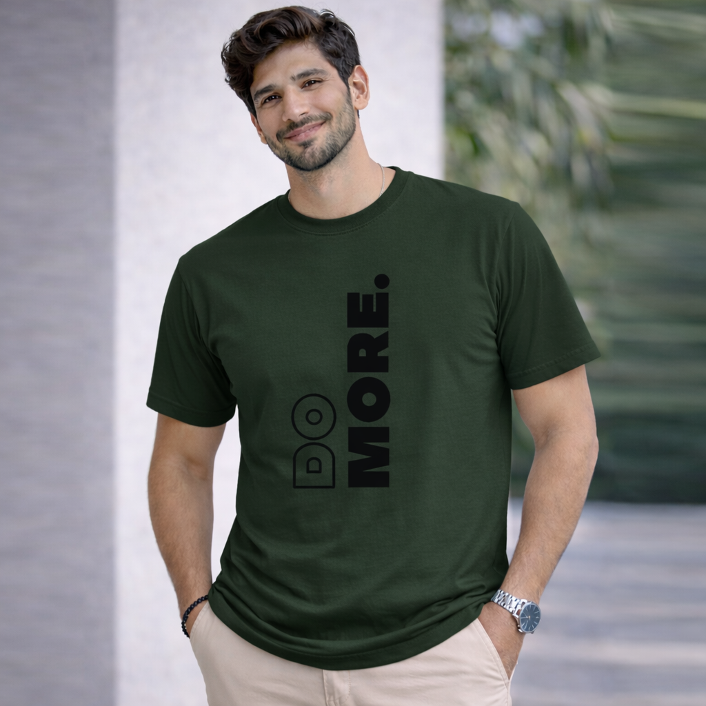 Bhokals "Do More" Printed, Round Neck, Cotton, Super Soft T-Shirt
