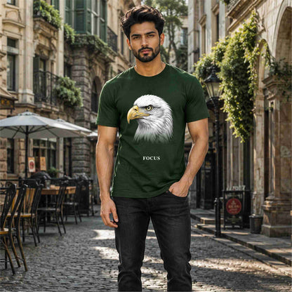 Bhokals Eagle Graphic Print  T-Shirt  – Focus