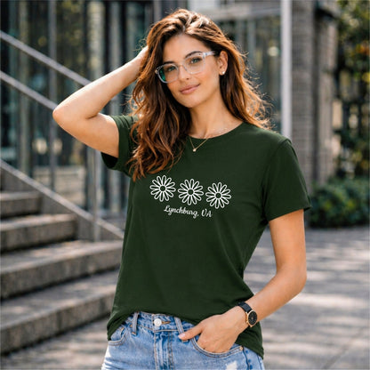 BHOKALS "Daisy" Printed Women Cotton T-Shirt | Round Neck | Super Soft | Regular Fit