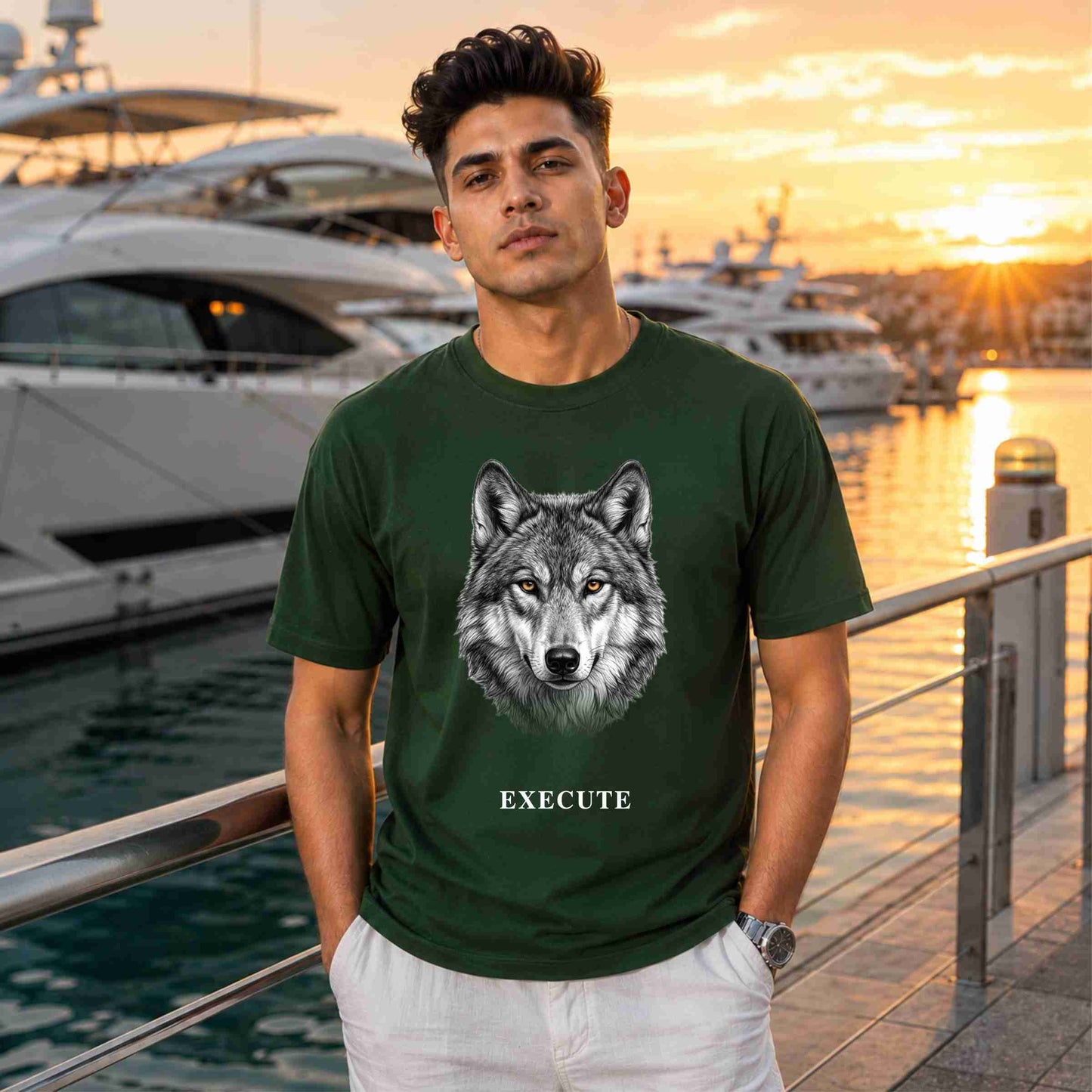 Bhokals Wolf Graphic Print  T-Shirt – Execute Edition