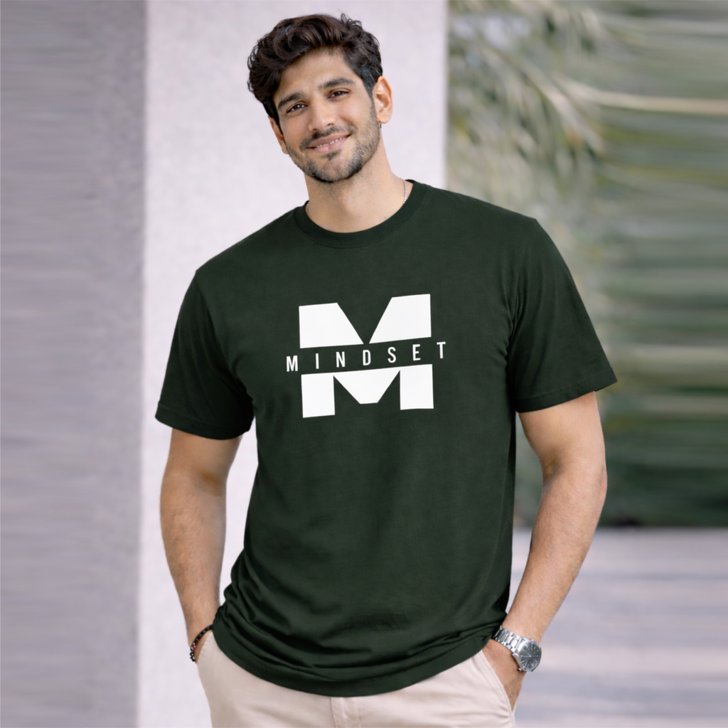 Bhokals "Mindset" Printed Round Neck, Cotton, Super Soft T-Shirt