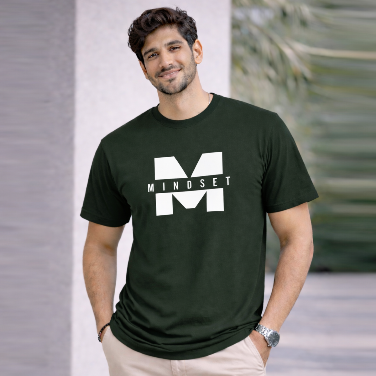 Bhokals "Mindset" Printed Round Neck, Cotton, Super Soft T-Shirt