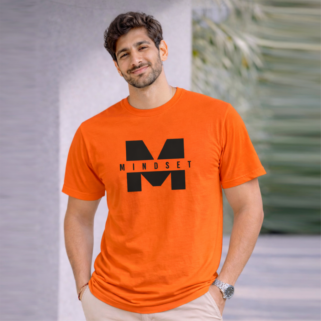 Bhokals "Mindset" Printed Round Neck, Cotton, Super Soft T-Shirt