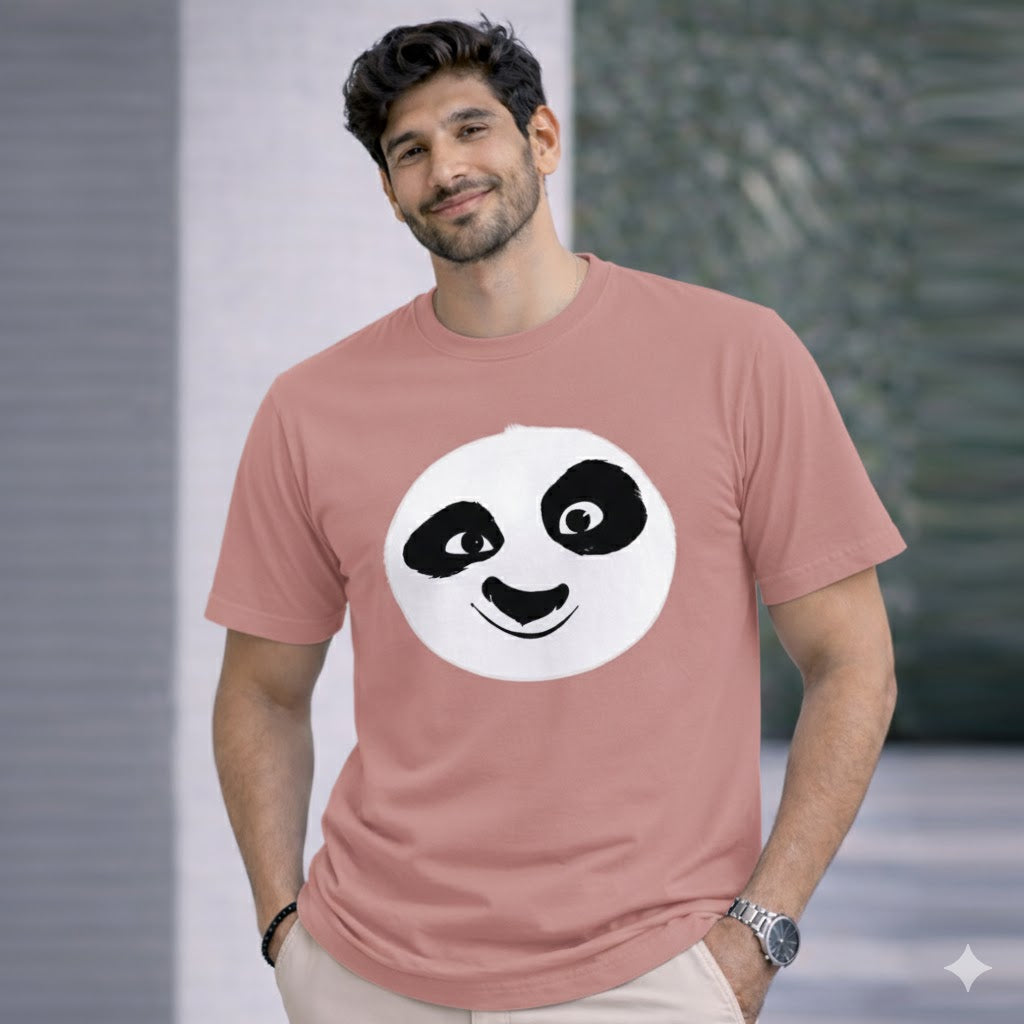 Bhokals " PANDA FACE " Printed, Round Neck, Cotton, Super Soft T-Shirt
