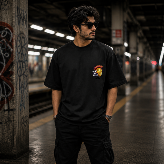 Bhokals Premium Oversized Front & Back Printed T-Shirt for Men - Punk