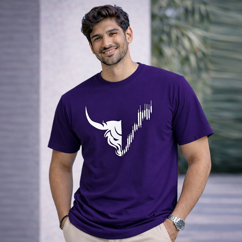 Bhokals "Bull Face" Printed, Round Neck, Cotton, Super Soft T-Shirt
