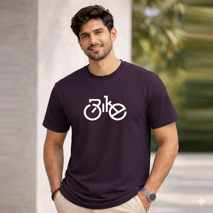 Bhokals "Bike" Printed, Round Neck, Cotton, Super Soft T-Shirt