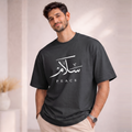 Men's Oversized PEACE  Printed T-Shirt