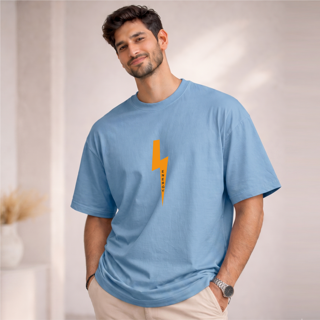 Men's Oversized Energy in the Dark Printed T-Shirt
