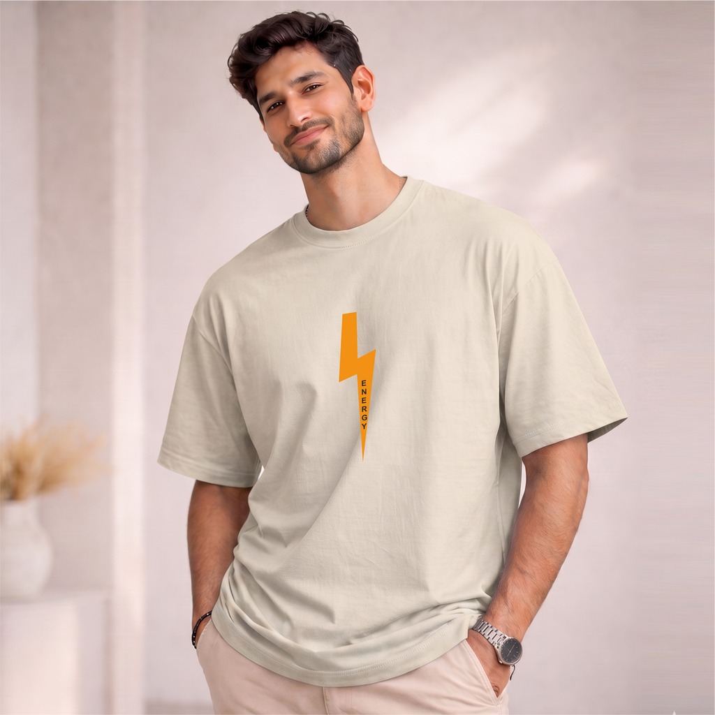 Men's Oversized Energy in the Dark Printed T-Shirt