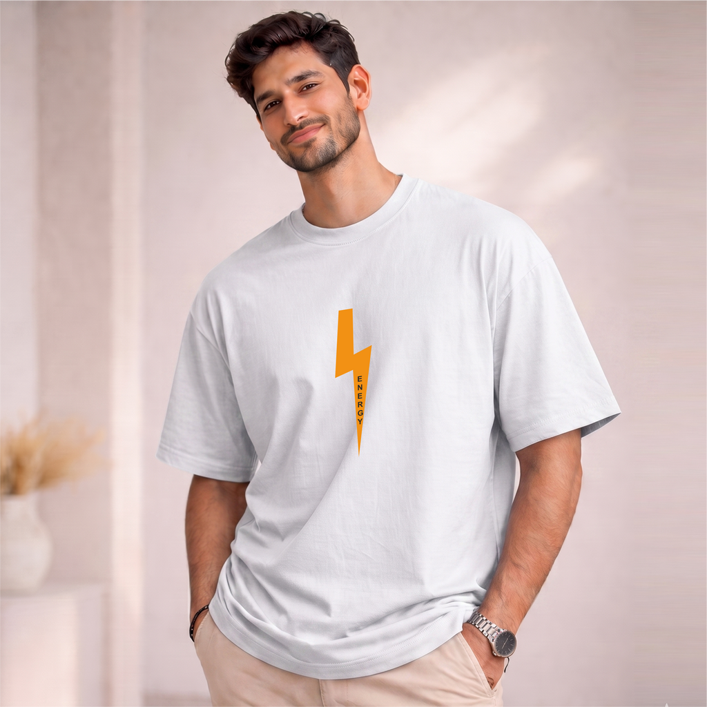 Men's Oversized Energy in the Dark Printed T-Shirt