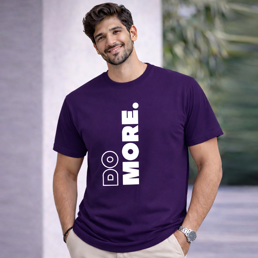 Bhokals " Do More " Printed, Round Neck, Cotton, Super Soft T-Shirt