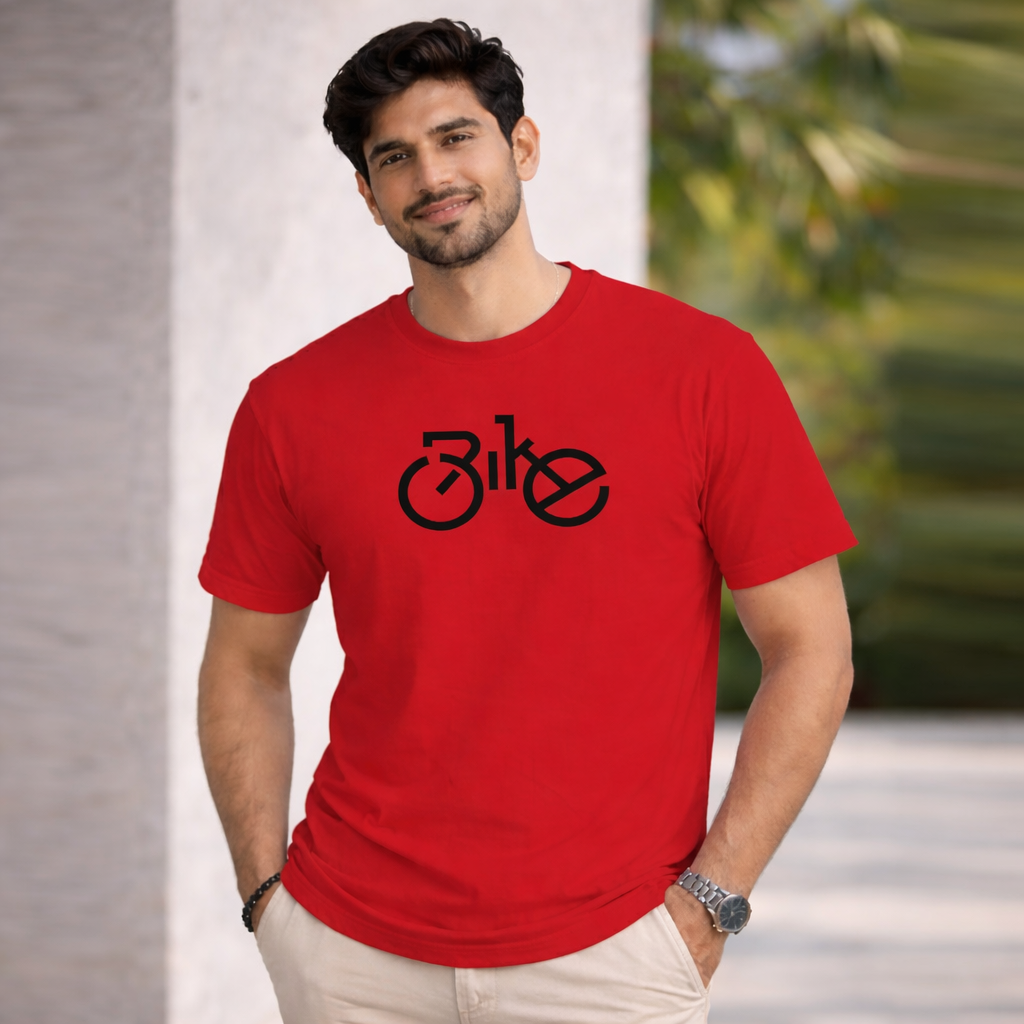 Bhokals " Bike " Printed, Round Neck, Cotton, Super Soft T-Shirt