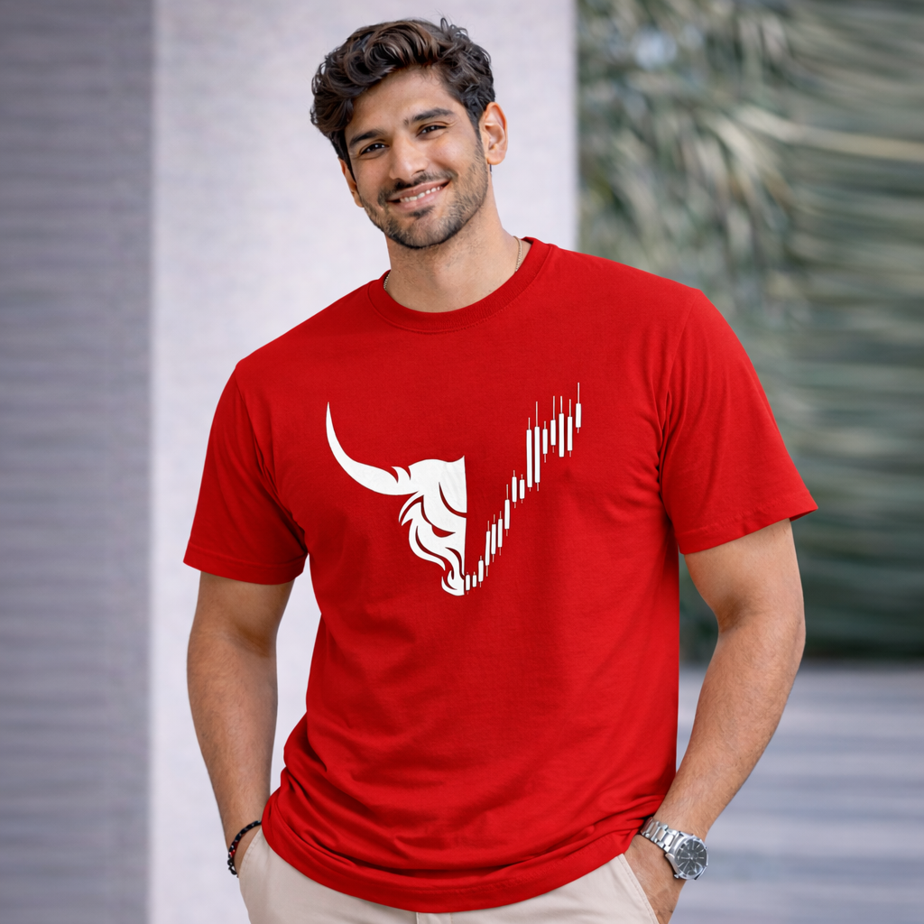 Bhokals "Bull Face" Printed, Round Neck, Cotton, Super Soft T-Shirt