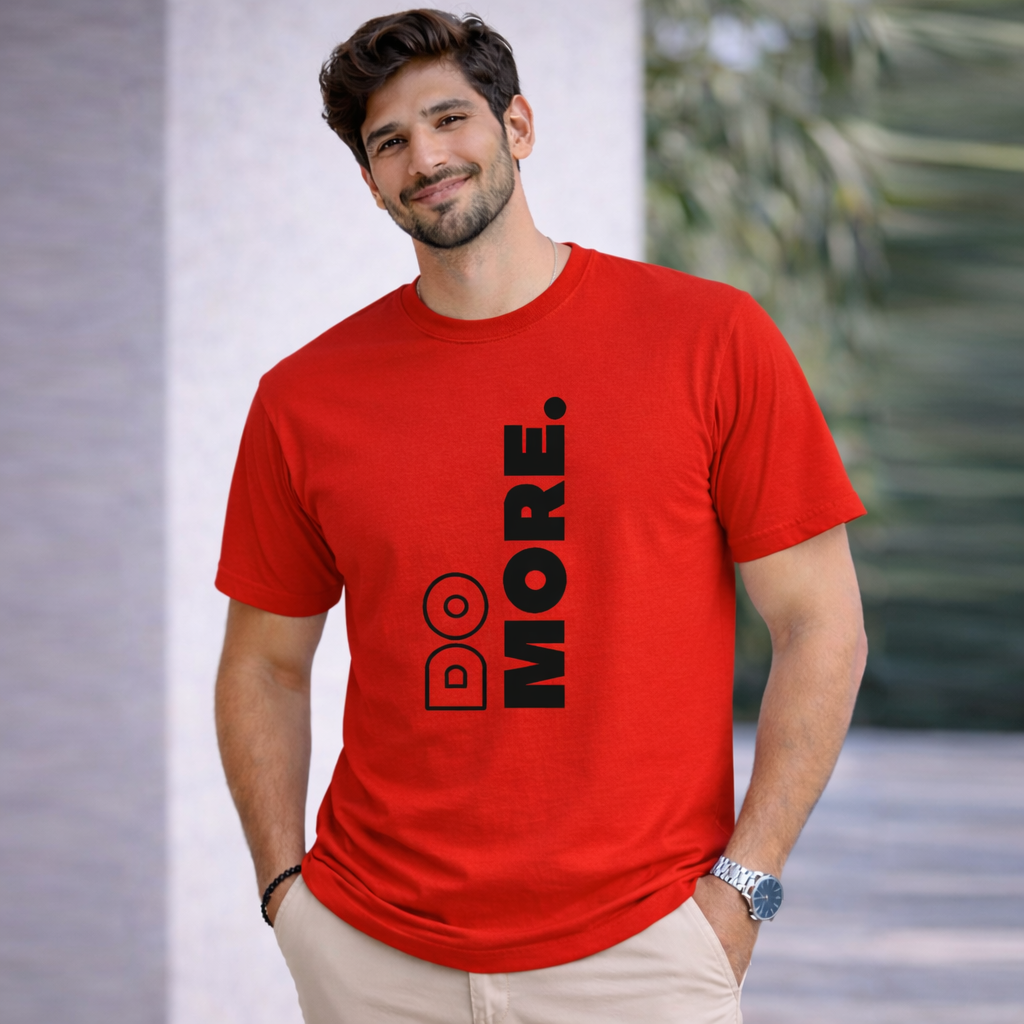 Bhokals "Do More" Printed, Round Neck, Cotton, Super Soft T-Shirt
