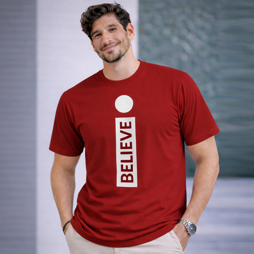 Bhokals " I Believe " Printed, Round Neck, Cotton, Super Soft T-Shirt
