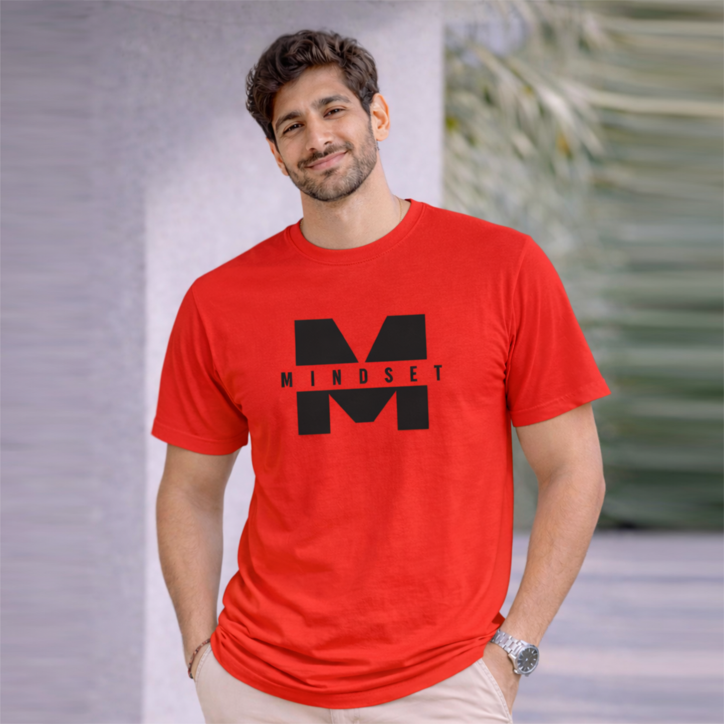 Bhokals "Mindset" Printed Round Neck, Cotton, Super Soft T-Shirt