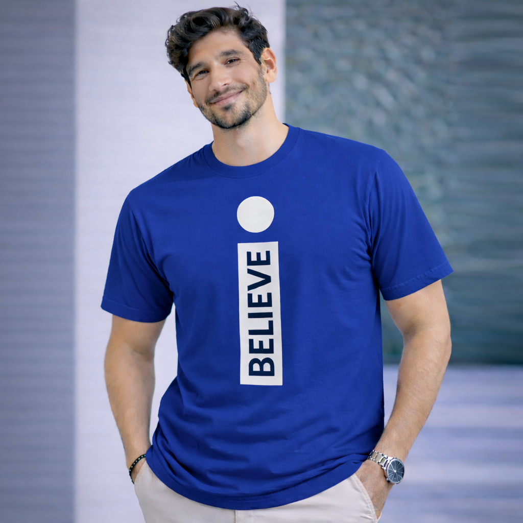 Bhokals " I Believe " Printed, Round Neck, Cotton, Super Soft T-Shirt
