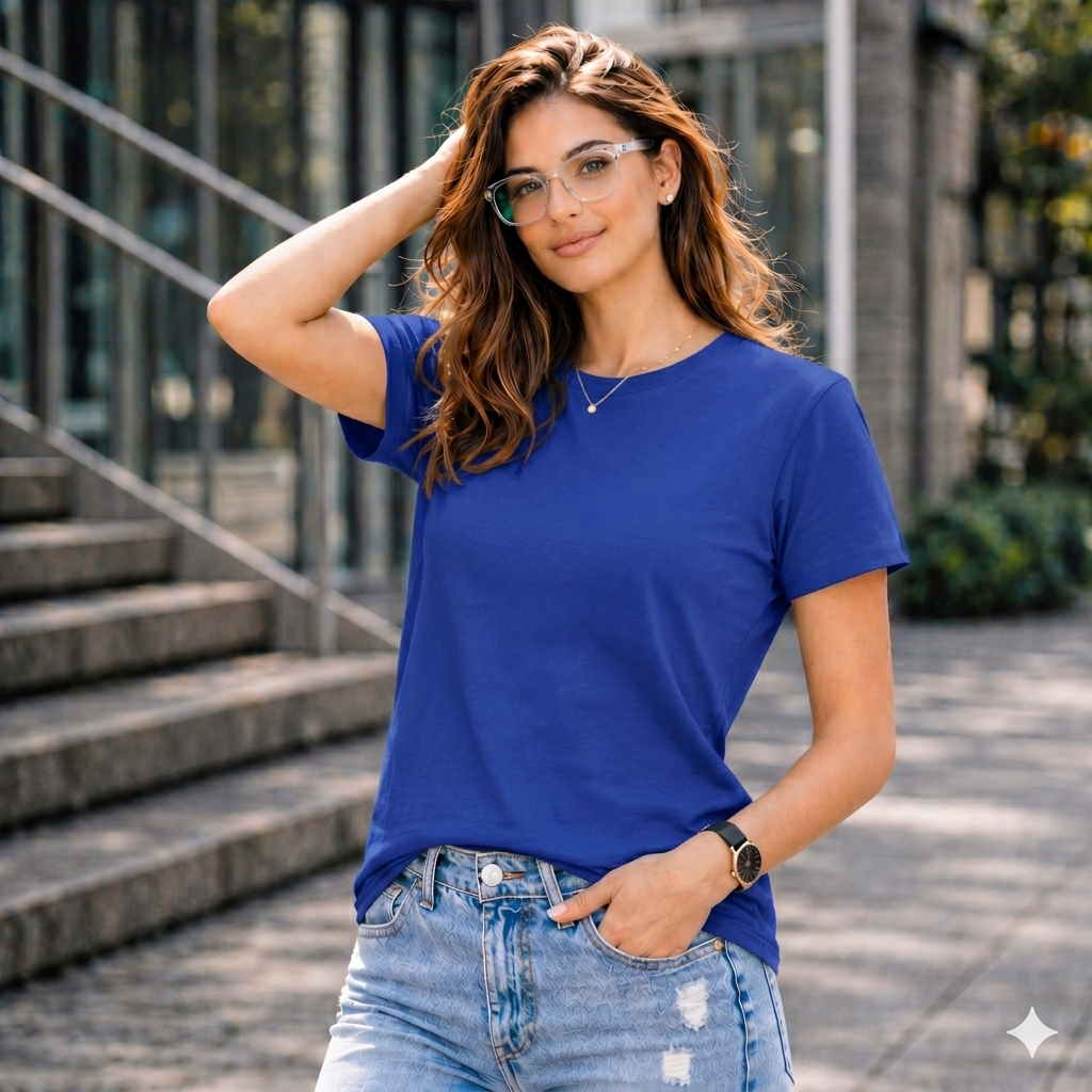 BHOKALS "Plain" Women Cotton T-Shirt | Round Neck | Super Soft | Regular Fit