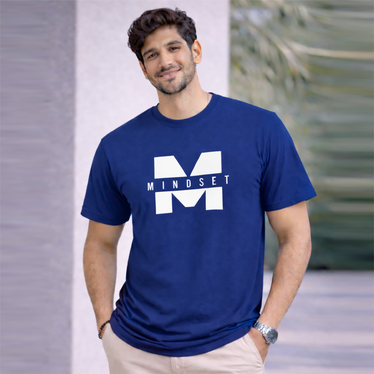 Bhokals "Mindset" Printed Round Neck, Cotton, Super Soft T-Shirt