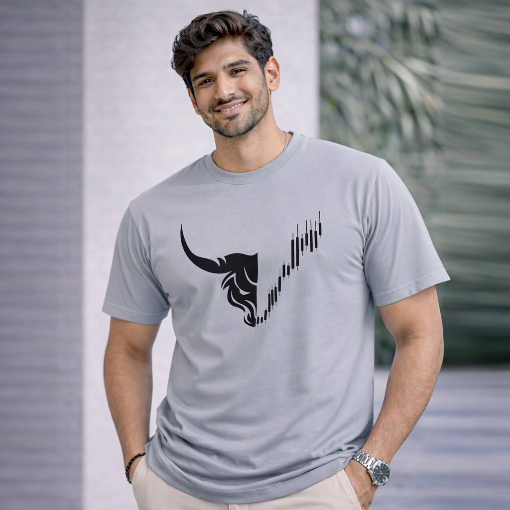 Bhokals " Bull Face " Printed, Round Neck, Cotton, Super Soft T-Shirt